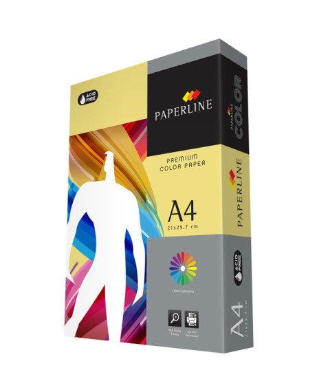 Hîrtie colorată A4 Paperline YELLOW, 80 gr/m2, 500 foi, pastel, galben